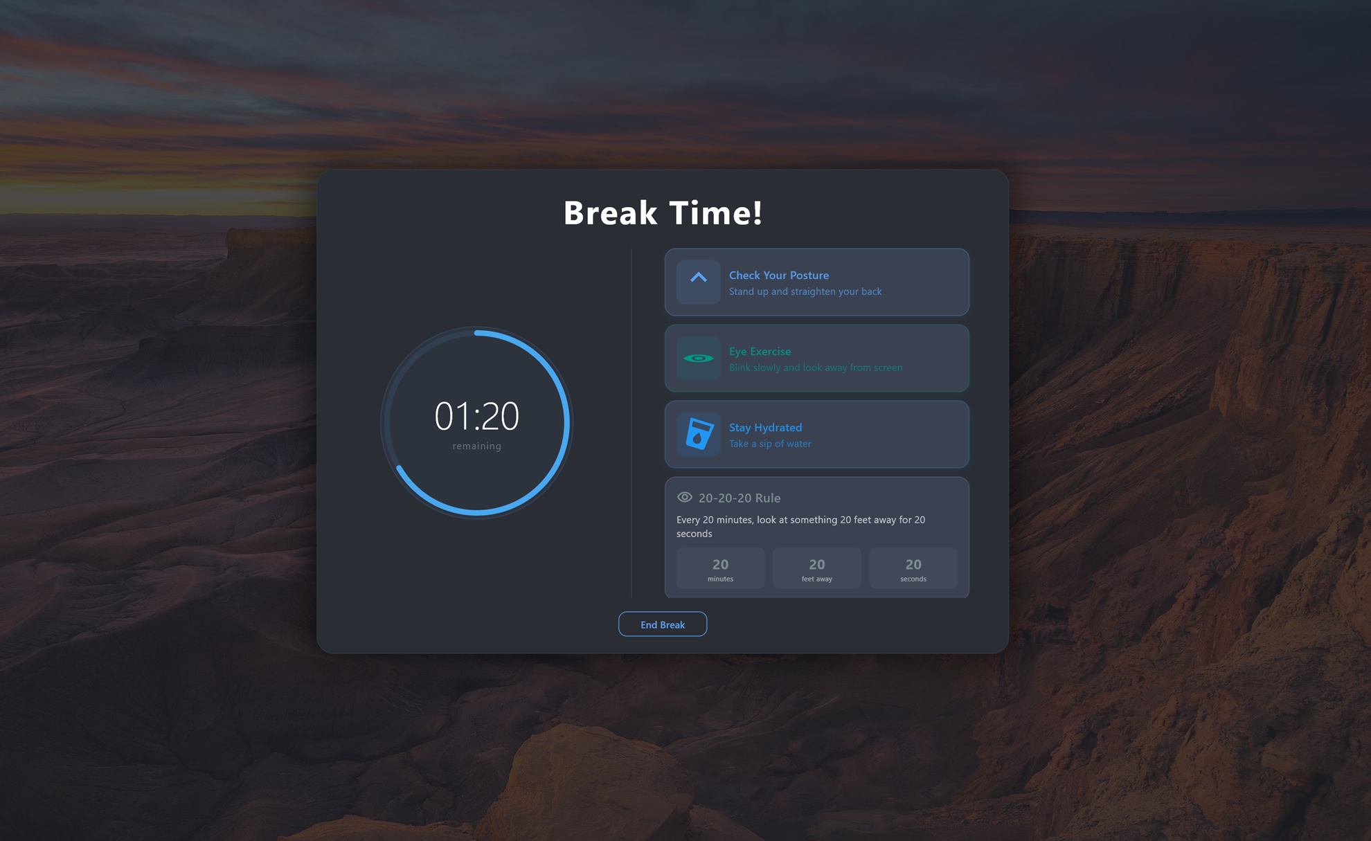 Pausitive Break Timer